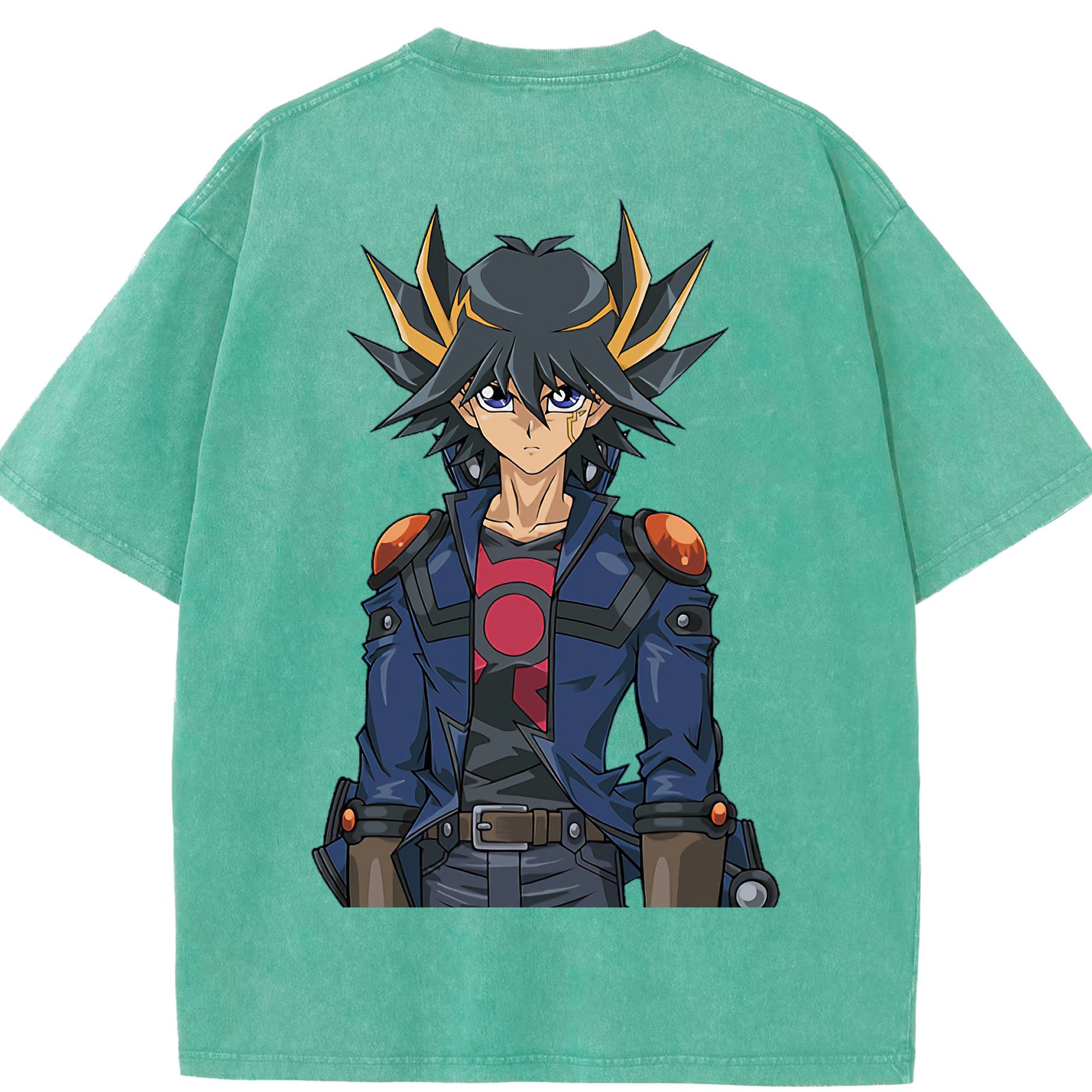 （画像用） 遊☆戯☆王 Yu-Gi-Oh! 綿100% ヴィンテージ風 半袖Tシャツ（背面プリント）